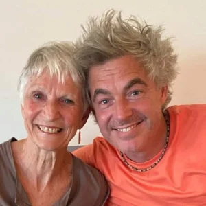 Paul Moore celebrating Mother’s Day in Geelong with his mum after a ferry trip from Queenscliff to Sorrento.