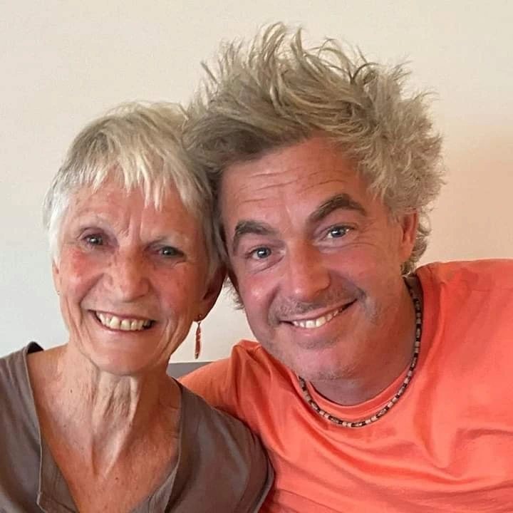 Paul Moore celebrating Mother’s Day in Geelong with his mum after a ferry trip from Queenscliff to Sorrento.
