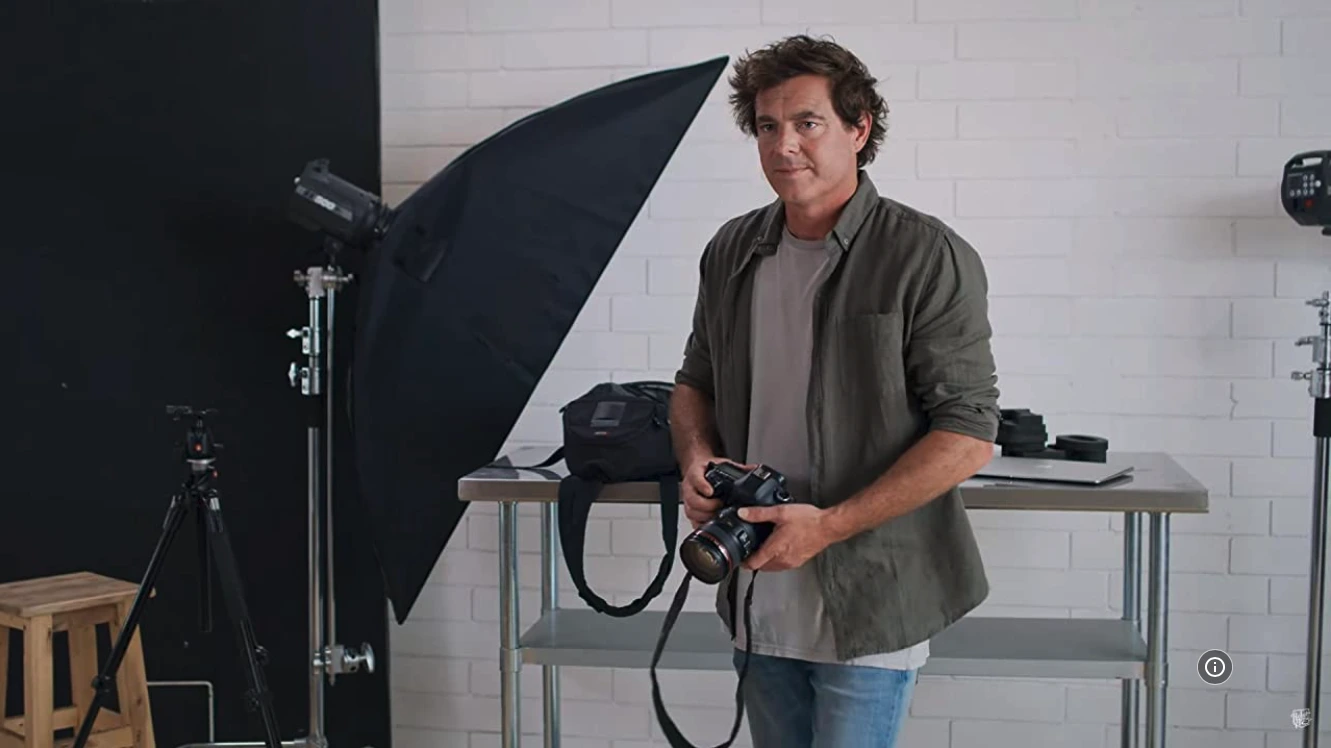 Paul Moore as Shaun in Rostered On attempting to start a photography business — a raw moment from the Australian Netflix comedy.