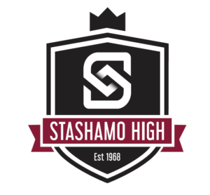 The official Stashamo High crest logo — designed for the upcoming Australian feature film produced by Moore Acting Instinct.